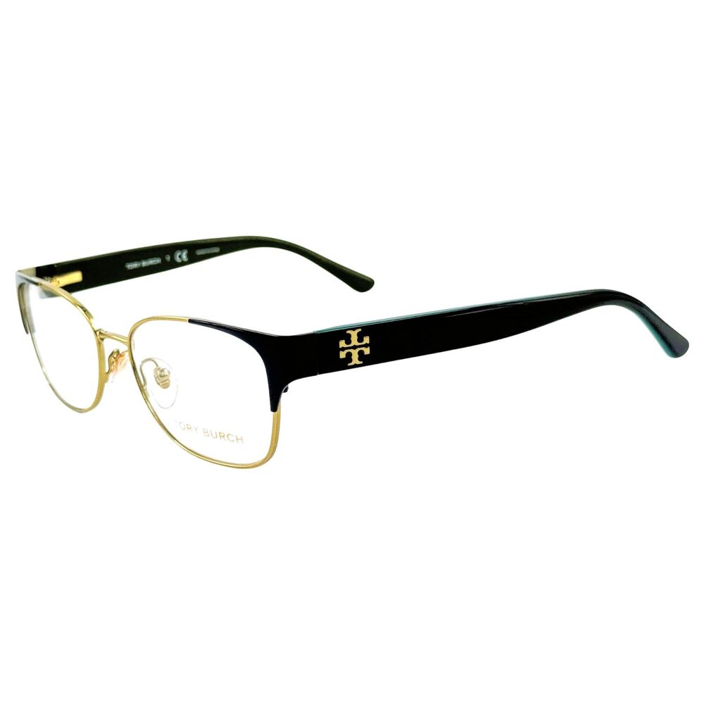 Tory Burch TY1051 Womens Metal Eyeglass Frame 3104 Gold Navy 52-16 Spring Hinges